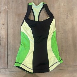 Lime Green and Black Lululemon Tank Top